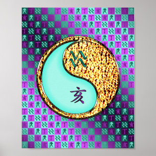 Aquarius & Fire Boar Poster