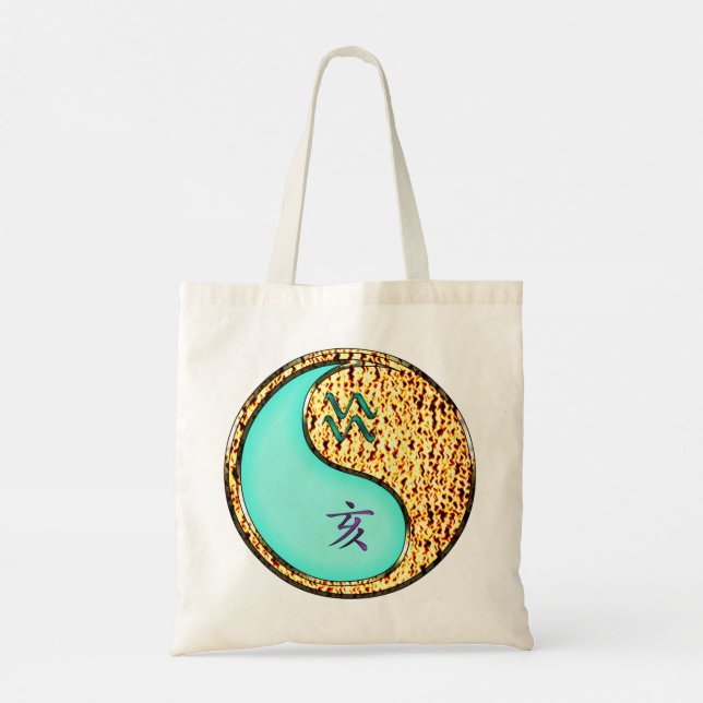Aquarius & Fire Boar Tote Bag (Back)