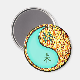Aquarius & Fire Goat Magnet