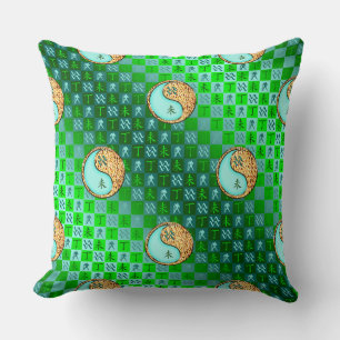 Aquarius & Fire Goat Throw Pillow