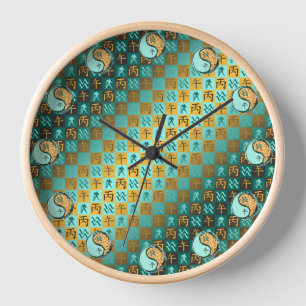 Aquarius & Fire Horse Clock