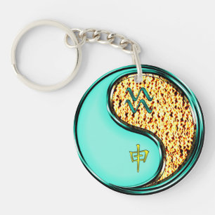 Aquarius & Fire Monkey Keychain