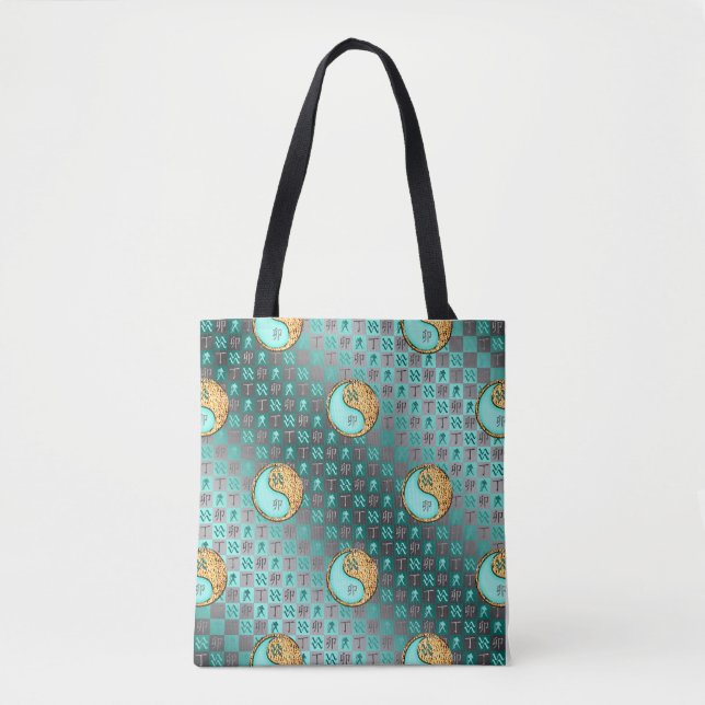 Aquarius & Fire Rabbit Tote Bag (Front)