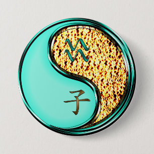 Aquarius & Fire Rat 3 Inch Round Button