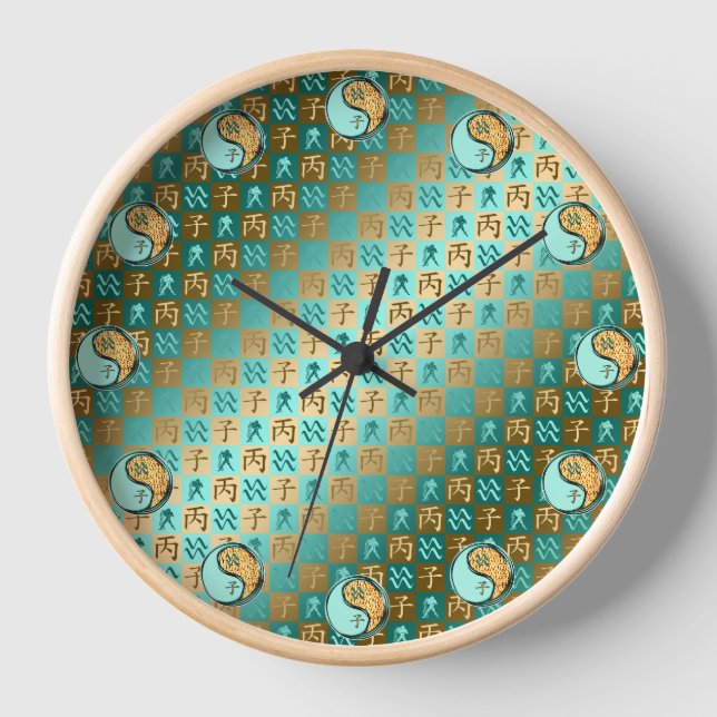 Aquarius & Fire Rat Clock (Front)