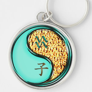 Aquarius & Fire Rat Keychain