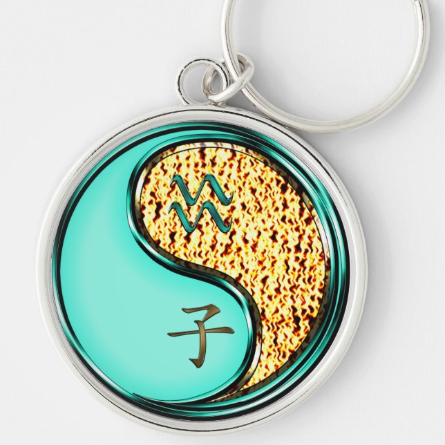Aquarius & Fire Rat Keychain (Front)