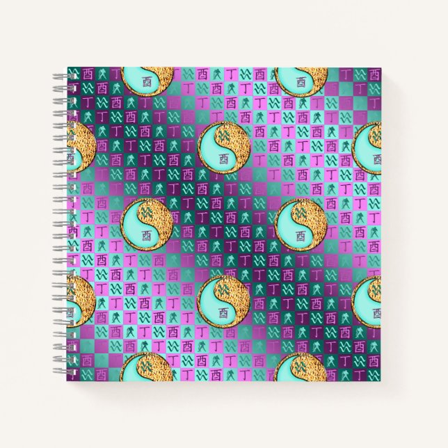 Aquarius & Fire Rooster Notebook (Front)