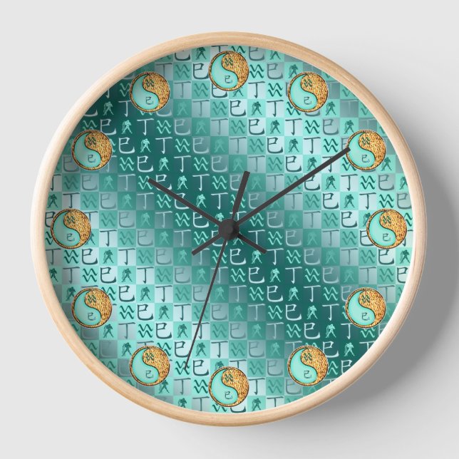 Aquarius & Fire Snake Clock (Front)