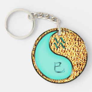 Aquarius & Fire Snake Keychain