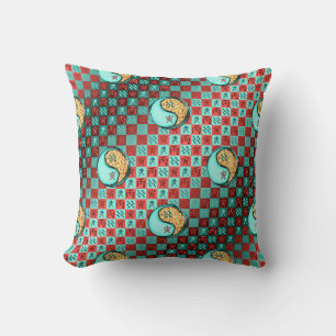 Aquarius & Fire Tiger Throw Pillow