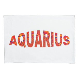 Aquarius - Firey Orange Yellow Blue Pillowcase