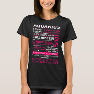 Aquarius  For Women Zodiac Jan Febraury Birthday T-Shirt