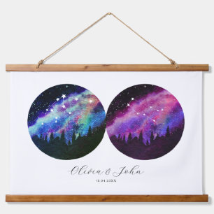 Aquarius Gemini Personalized Couples Horoscope Hanging Tapestry