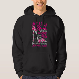 Aquarius Girl Like a Boss in Control diamond shoes Hoodie