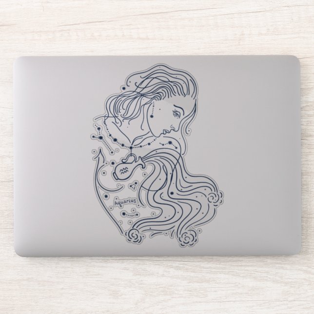 Aquarius Girl Zodiac Sign (Computer)