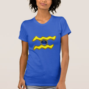 AQUARIUS /GOLD ZODIAC BIRTHDAY JEWEL T-Shirt