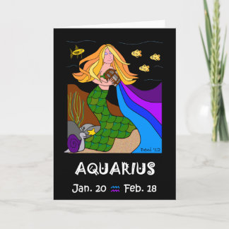 AQUARIUS - GREETING CARD
