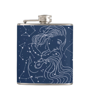 Aquarius Hip Flask