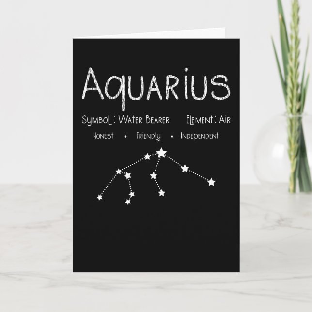 Aquarius Horoscope Astrology Star Sign Birthday Card (Front)