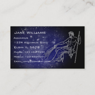 Aquarius Horoscope Business Card