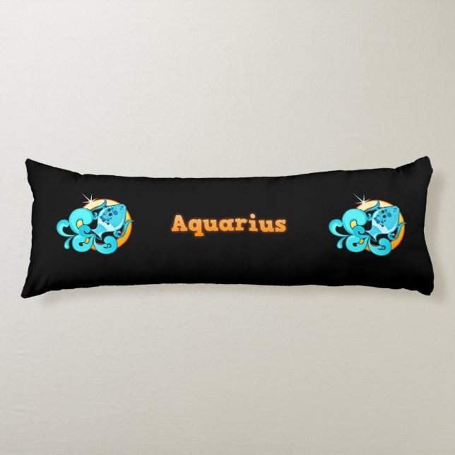 Aquarius illustration body pillow (Front)