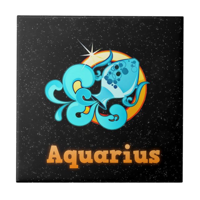 Aquarius illustration tile (Front)