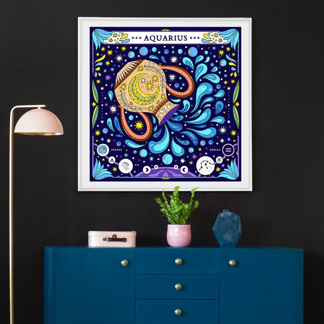 Aquarius: "Innovative Vision" Zodiac Poster (Creator Uploaded)