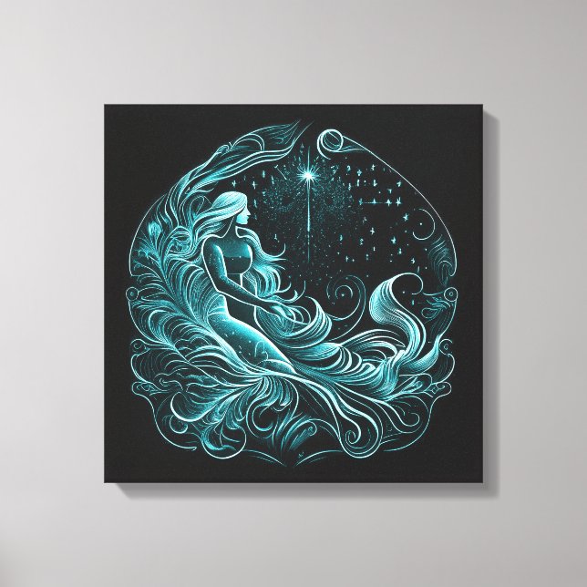 Aquarius—Jan 20-Feb 18  Canvas Print (Front)