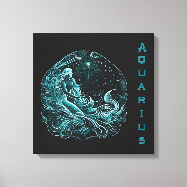 Aquarius—Jan 20-Feb 18  Canvas Print (Front)