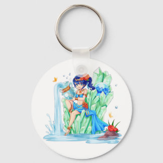 Aquarius, January baby, zodiac keychain, star sign Keychain