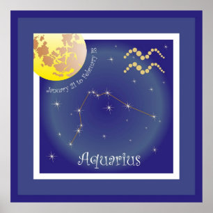 Aquarius Janvier 21 à février 18 Poster