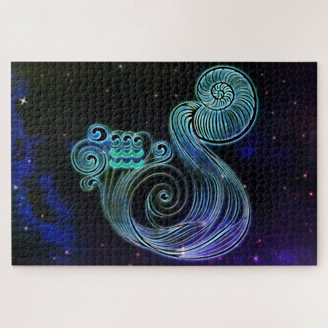aquarius le porte-eau puzzle zodiac (Horizontal)
