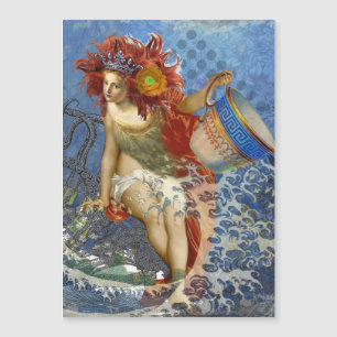 Aquarius Mermaid Gothic Blue Art