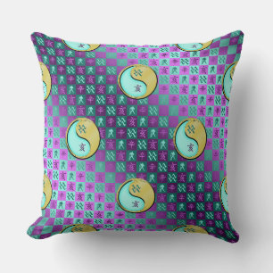 Aquarius & Metal Boar Throw Pillow