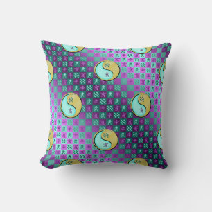 Aquarius & Metal Boar Throw Pillow