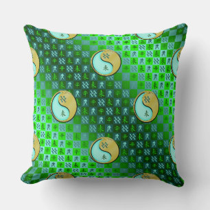Aquarius & Metal Goat Throw Pillow
