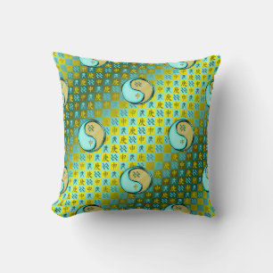 Aquarius & Metal Monkey Throw Pillow