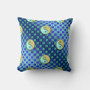 Aquarius & Metal Ox Throw Pillow