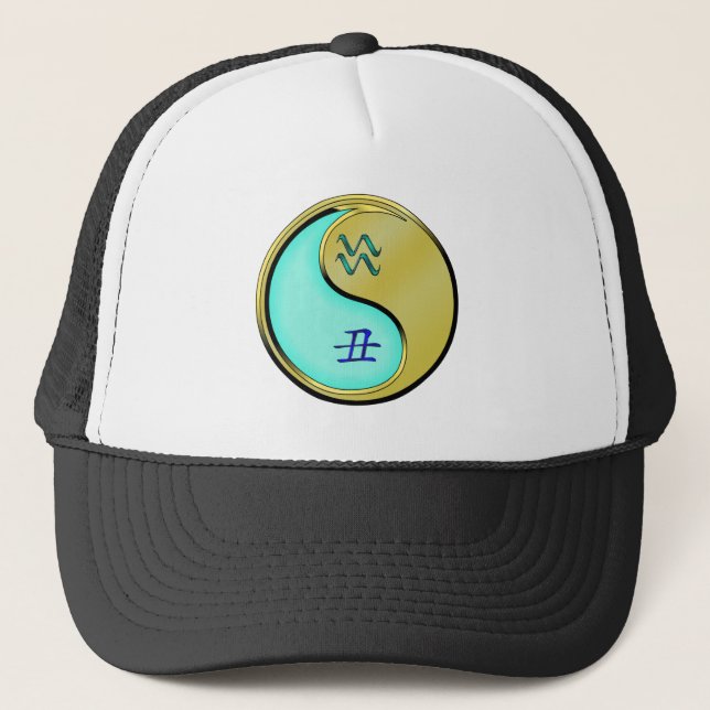 Aquarius & Metal Ox Trucker Hat (Front)