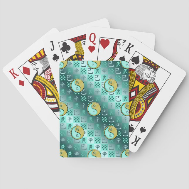 Aquarius & Metal Snake Playing Cards (Back)