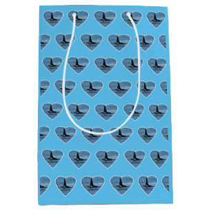 Aquarius Orca Killer Whale Sky Blue Medium Gift Bag