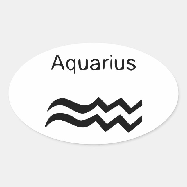 Aquarius Oval Sticker (Front)