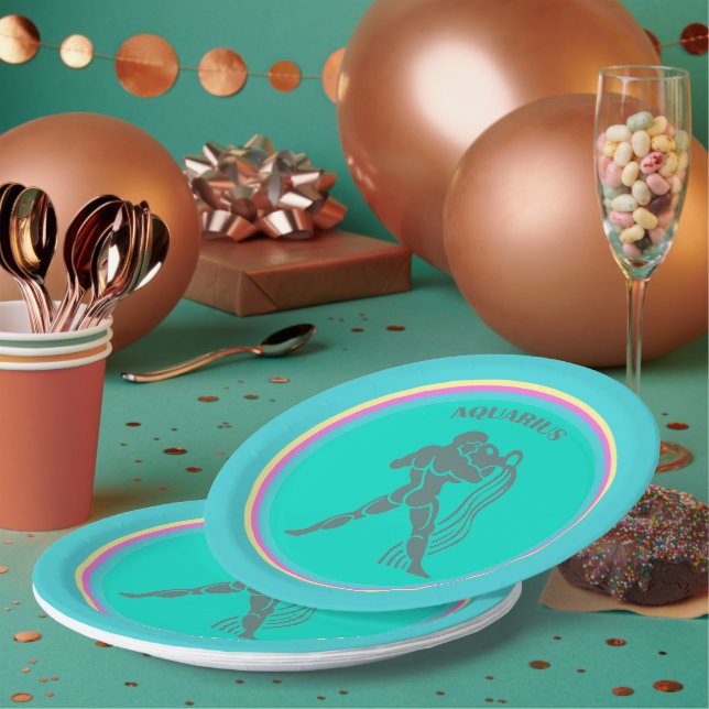 Aquarius Paper Plate (Multi)