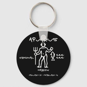 Aquarius Personalized Keychain