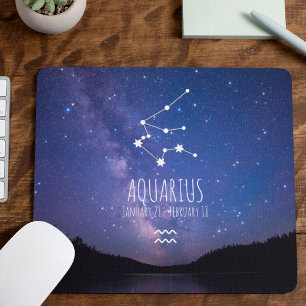 Aquarius   Personalized Zodiac Constellation Mouse Pad