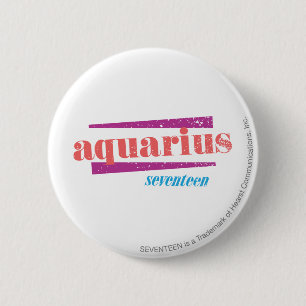 Aquarius Pink 2 Inch Round Button