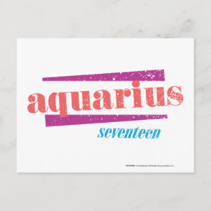 Aquarius Pink Postcard