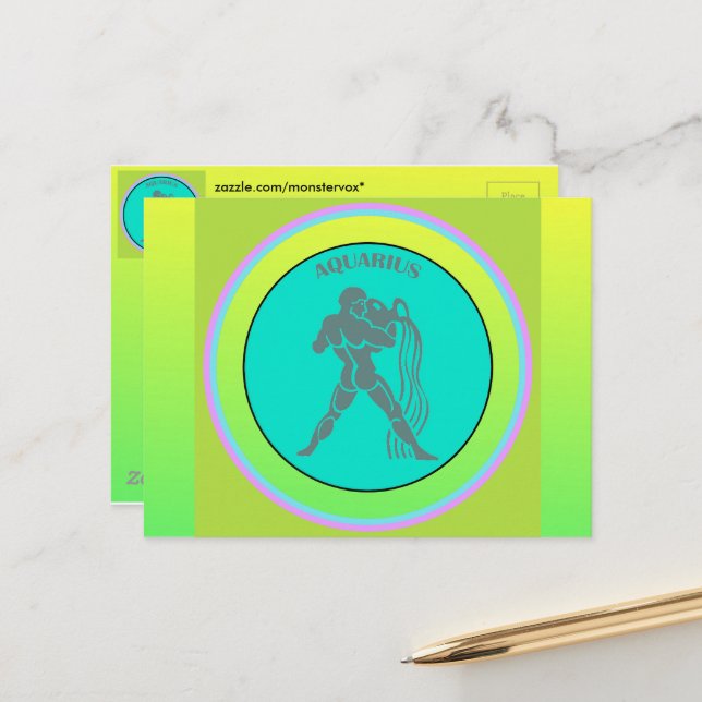 Aquarius Postcard (Front/Back In Situ)