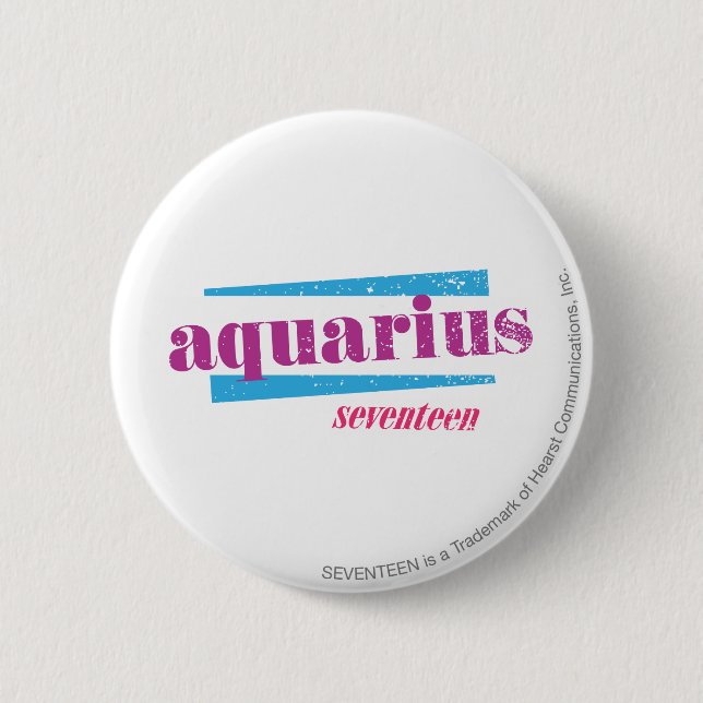 Aquarius Purple 2 Inch Round Button (Front)